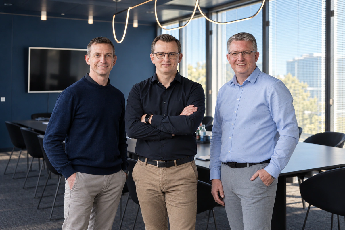 Three DNA Solutions colleagues standing together